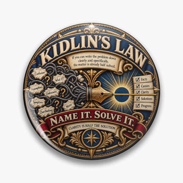 Item preview, Kidlin’s Law Problem Solving Embroidered Motivation Design designed and sold by Emoji Emblems.