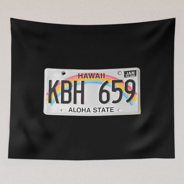 Item preview, Aloha State Number Plate designed and sold by shopbatknitcra.