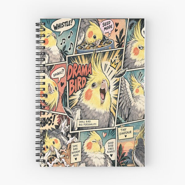 Item preview, Funny Cockatiel Comic Parrot Drama  designed and sold by youzasdesigns.