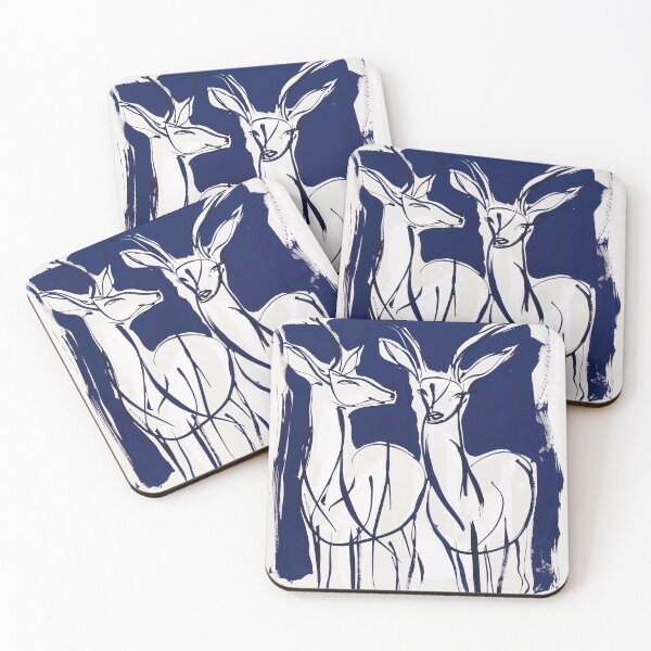 Item preview, deer - Blue Abstract Art designed and sold by shadow-bloom.