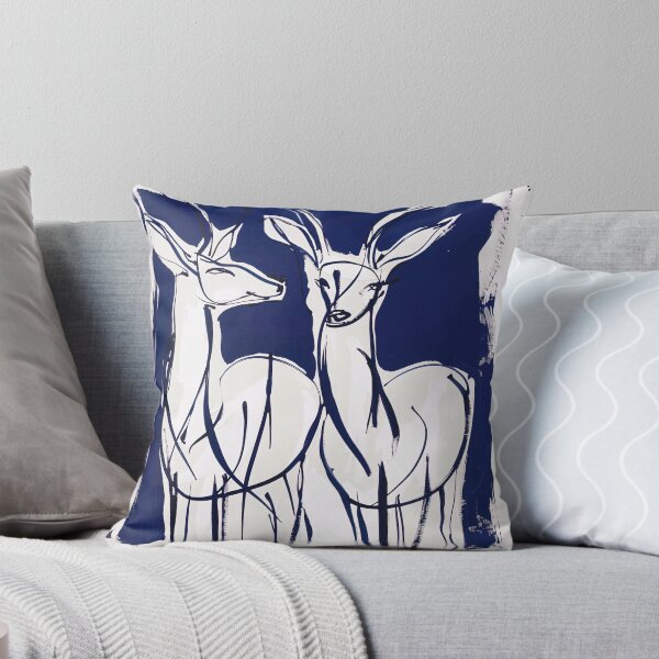 Item preview, deer - Blue Abstract Art designed and sold by shadow-bloom.