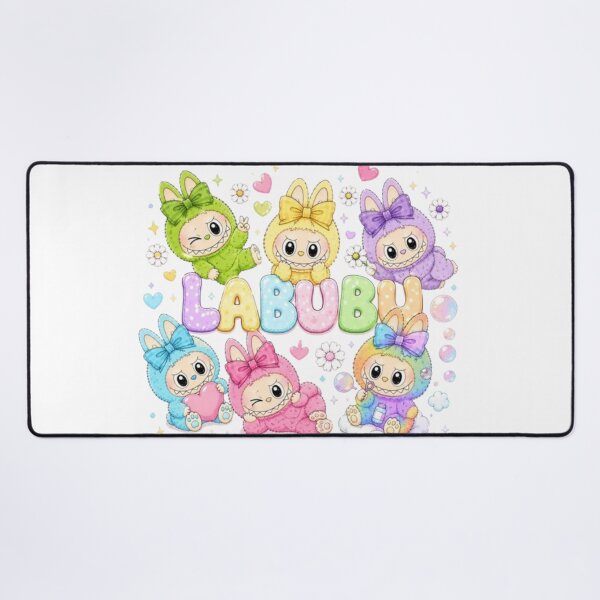 Item preview, agical Pastel Labubu Squad Floating Art designed and sold by AesthinkArt.