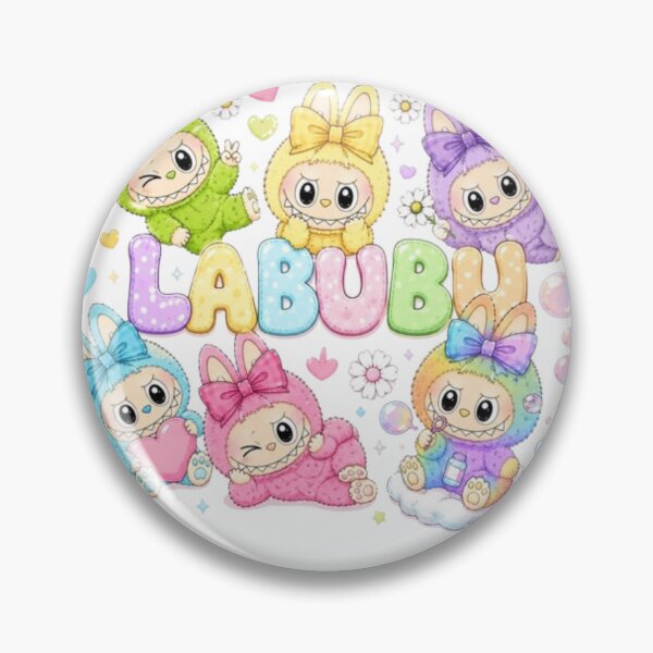 Item preview, agical Pastel Labubu Squad Floating Art designed and sold by AesthinkArt.