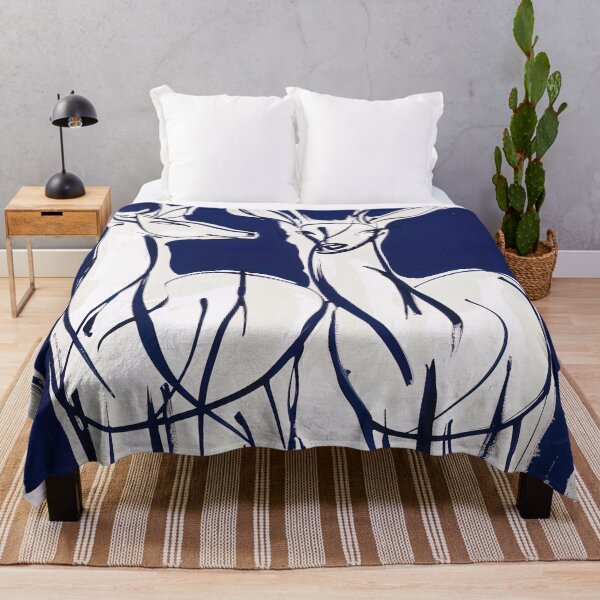 Item preview, deer - Blue Abstract Art designed and sold by shadow-bloom.