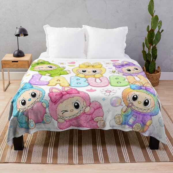 Item preview, agical Pastel Labubu Squad Floating Art designed and sold by AesthinkArt.