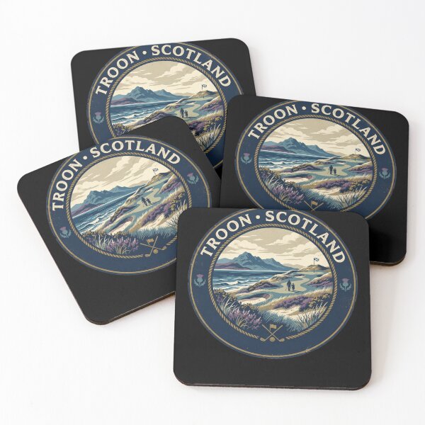 Item preview, Troon Scotland Links Golf Ayrshire Coastline Vintage Travel designed and sold by Loom on the Loch.