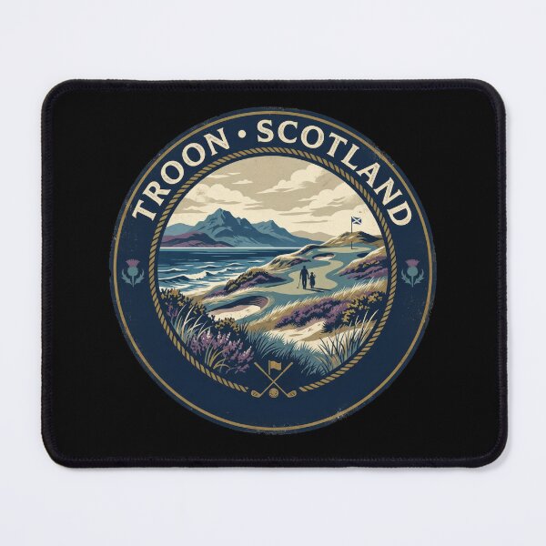 Item preview, Troon Scotland Links Golf Ayrshire Coastline Vintage Travel designed and sold by Loom on the Loch.