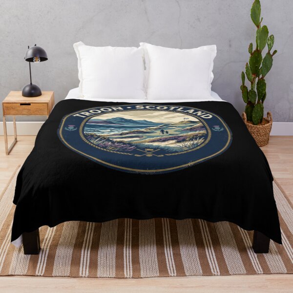 Item preview, Troon Scotland Links Golf Ayrshire Coastline Vintage Travel designed and sold by Loom on the Loch.