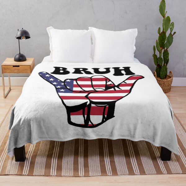 Item preview, Bruh Flag - Brothers (Bro) American Flag - Good Vibes Shaka designed and sold by shopbatknitcra.