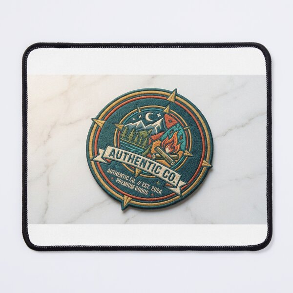 Item preview, Vintage Mountain & Camping Adventure Badge designed and sold by FakePeopleSuck.