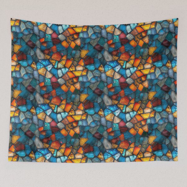 Item preview, Vibrant Broken Stained Glass Mosaic designed and sold by NTGUILTY.