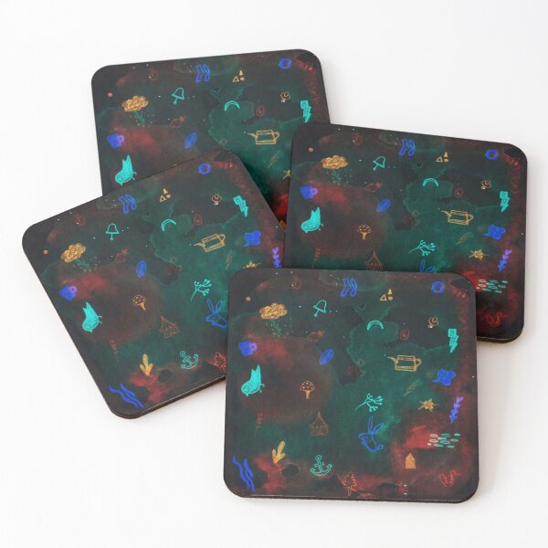 Item preview, Neon color abstract doodle designed and sold by Qualali Studio.