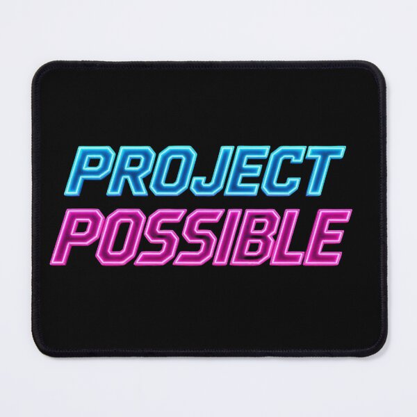 Item preview, Project Possible Neon Motivation Futuristic Typography designed and sold by ExploreAura Studio.
