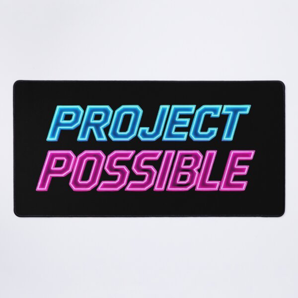 Item preview, Project Possible Neon Motivation Futuristic Typography designed and sold by ExploreAura Studio.