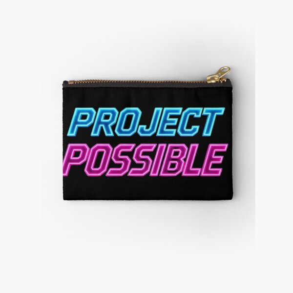 Item preview, Project Possible Neon Motivation Futuristic Typography designed and sold by ExploreAura Studio.