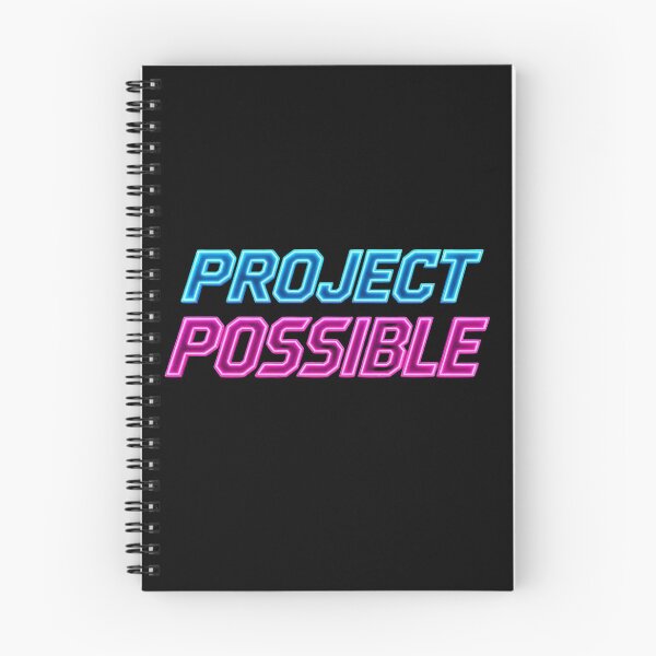 Item preview, Project Possible Neon Motivation Futuristic Typography designed and sold by ExploreAura Studio.