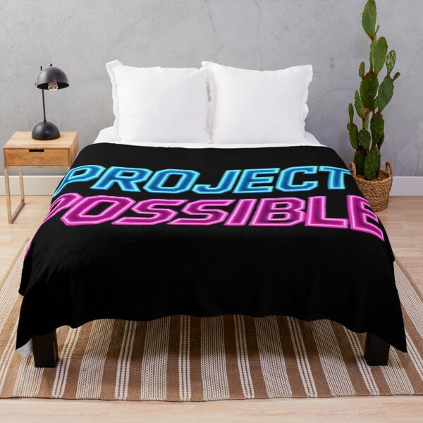 Item preview, Project Possible Neon Motivation Futuristic Typography designed and sold by ExploreAura Studio.