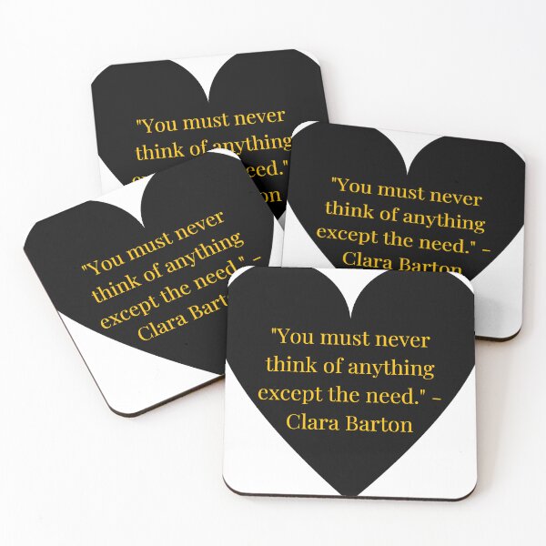 Item preview, Clara Barton Quote – Gold Text Black Heart designed and sold by TheIconSmith.