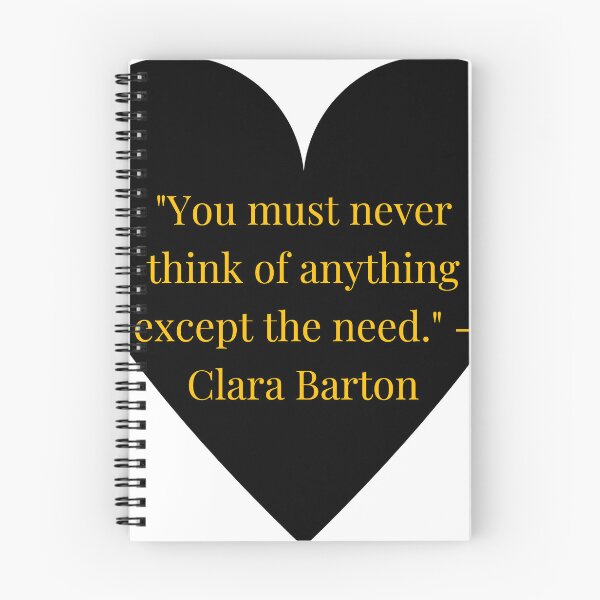 Item preview, Clara Barton Quote – Gold Text Black Heart designed and sold by TheIconSmith.