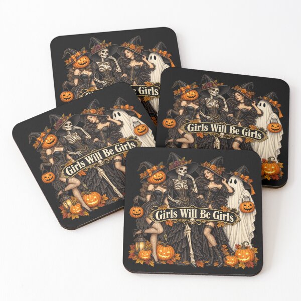 Item preview, Glamorous Halloween Girls With Pumpkins designed and sold by Lombardino.