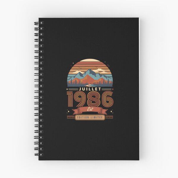 Item preview, July 1986 Birthday Vintage Retro Mountain Sunset Limited Edition Born In July Gift designed and sold by designstoriesMK.