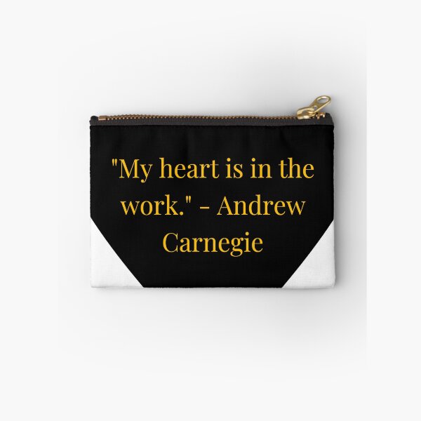 Item preview, Andrew Carnegie Quote – Gold Text Black Heart designed and sold by TheIconSmith.
