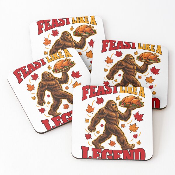 Item preview, Feast Like A Legend Funny Bigfoot Thanksgiving Turkey Sasquatch Fall Graphic designed and sold by PixelForge Studio2.