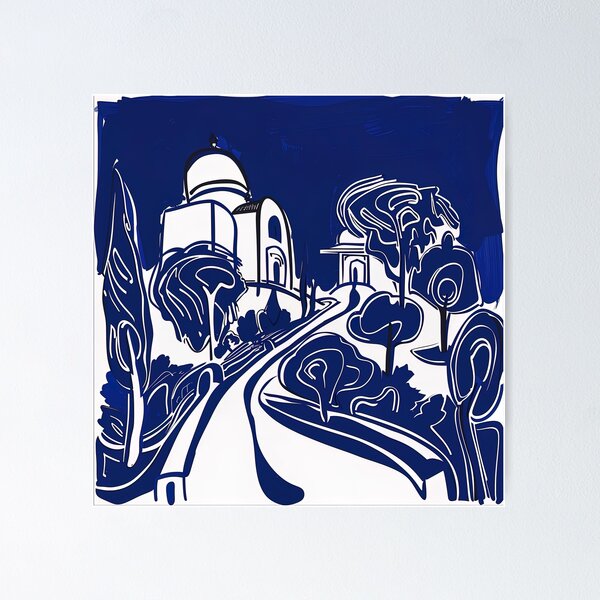 Item preview, Delhi, India - Blue Abstract Art designed and sold by shadow-bloom.