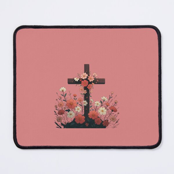 Item preview, Pink Floral Cross | Christian Easter & Spring Flower Design designed and sold by coolcreativeco.