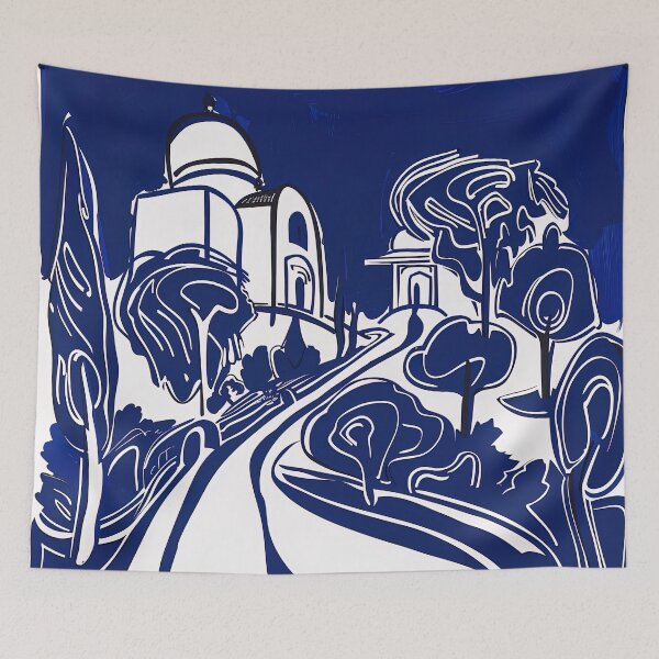 Item preview, Delhi, India - Blue Abstract Art designed and sold by shadow-bloom.
