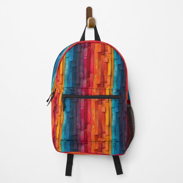 Item preview, Vibrant Rainbow Painted Wood Planks Pattern designed and sold by NTGUILTY.