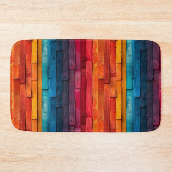 Item preview, Vibrant Rainbow Painted Wood Planks Pattern designed and sold by NTGUILTY.