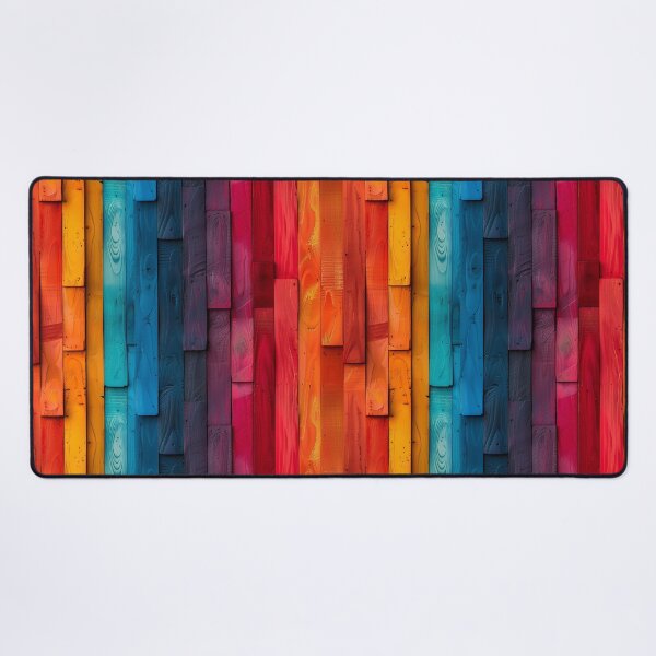 Item preview, Vibrant Rainbow Painted Wood Planks Pattern designed and sold by NTGUILTY.