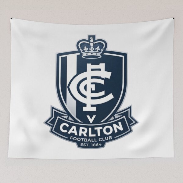 Item preview, Carlton Football Club Crown Shield Crest Art designed and sold by BlasiseDS.