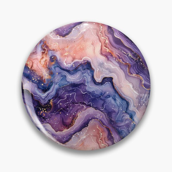 Item preview, Luxurious Purple Pink Watercolor Gold Marble Pattern designed and sold by NTGUILTY.