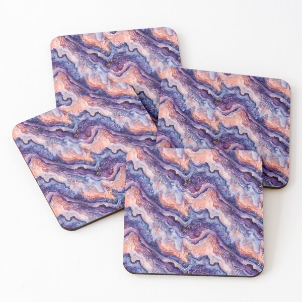 Item preview, Luxurious Purple Pink Watercolor Gold Marble Pattern designed and sold by NTGUILTY.
