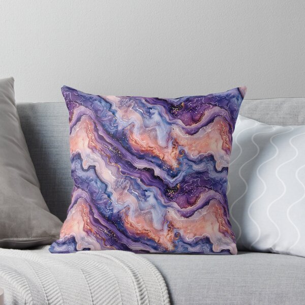 Item preview, Luxurious Purple Pink Watercolor Gold Marble Pattern designed and sold by NTGUILTY.