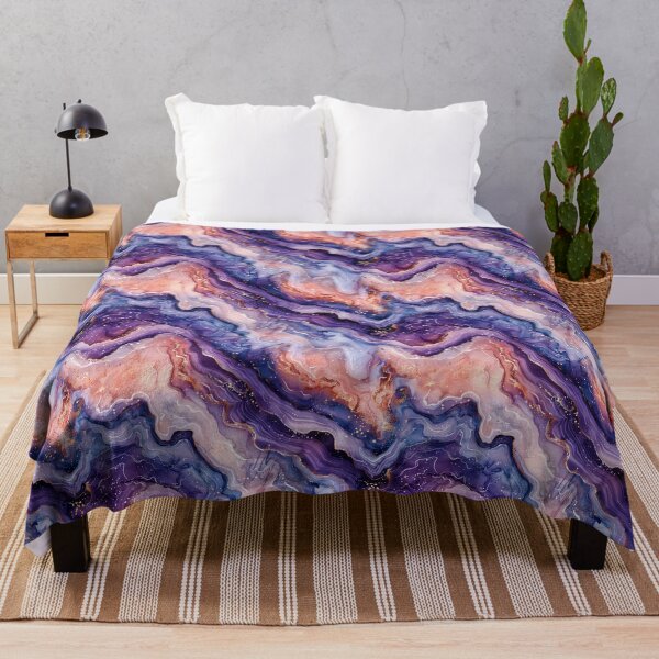Item preview, Luxurious Purple Pink Watercolor Gold Marble Pattern designed and sold by NTGUILTY.