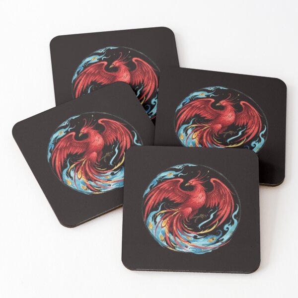 Item preview, Fiery Red Phoenix Circle Abstract Art. designed and sold by Brightcolor1408.