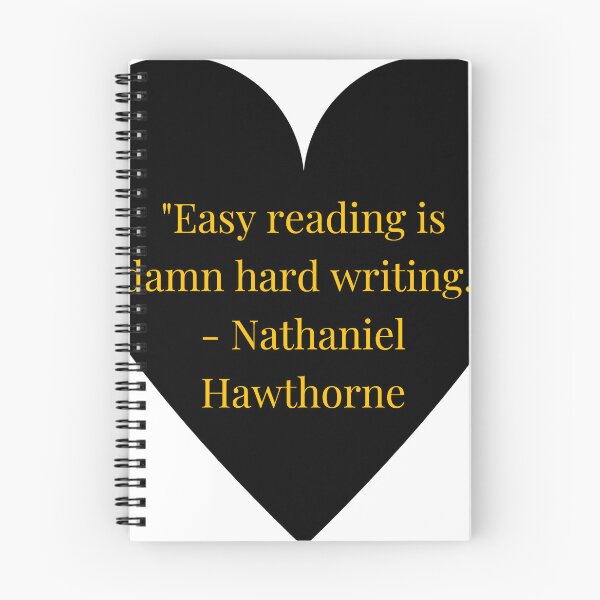Item preview, Nathaniel Hawthorne Quote – Gold Text Black Heart designed and sold by TheIconSmith.