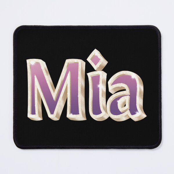 Item preview, Mia Name in Gold, Pink and Purple with a Glam Style designed and sold by AloraDawnEve.
