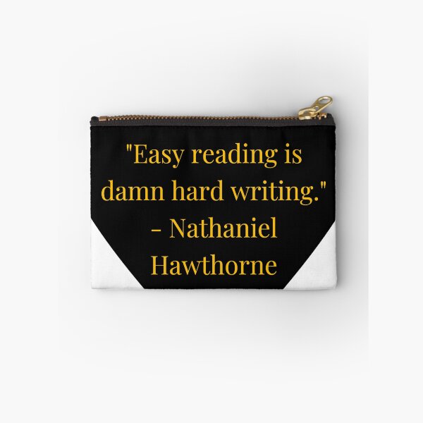 Item preview, Nathaniel Hawthorne Quote – Gold Text Black Heart designed and sold by TheIconSmith.