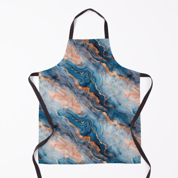 Item preview, Elegant Blue Peach and Copper Marble Fluid Pattern designed and sold by NTGUILTY.