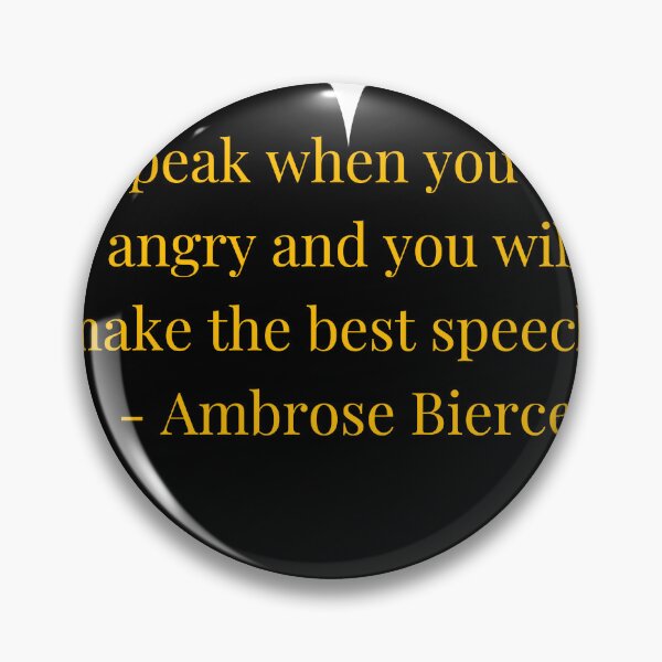 Item preview, Ambrose Bierce Quote – Gold Text Black Heart designed and sold by TheIconSmith.