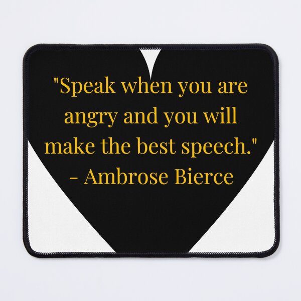 Item preview, Ambrose Bierce Quote – Gold Text Black Heart designed and sold by TheIconSmith.