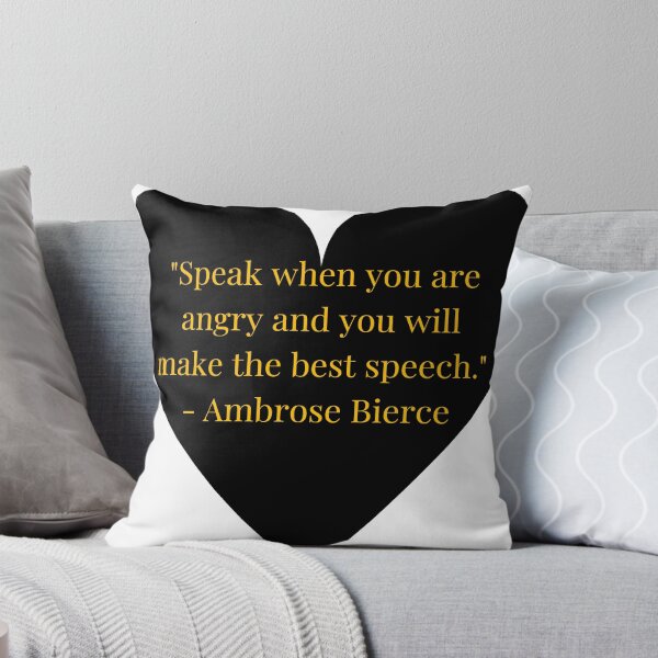 Item preview, Ambrose Bierce Quote – Gold Text Black Heart designed and sold by TheIconSmith.