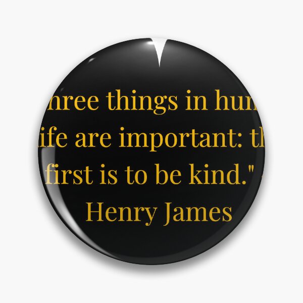Item preview, Henry James Quote – Gold Text Black Heart designed and sold by TheIconSmith.