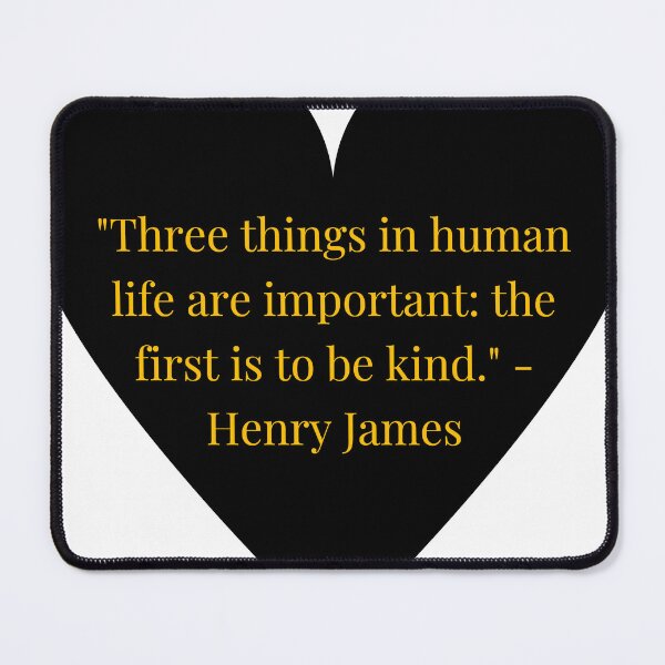 Item preview, Henry James Quote – Gold Text Black Heart designed and sold by TheIconSmith.