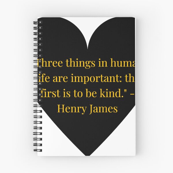 Item preview, Henry James Quote – Gold Text Black Heart designed and sold by TheIconSmith.