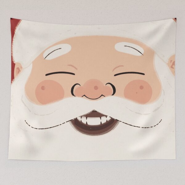 Item preview, Funny Santa Claus Face Christmas Wall Art, Cute Santa Illustration, Cozy Christmas Decor, Minimalist Holiday Printable, Festive Winter Art designed and sold by mayatA-rt.